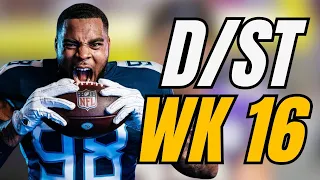 MUST START Fantasy Defenses - Week 16 Tiers Rankings