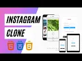 How To Create A Complete Frontend Responsive Instagram-clone with Html CSS JavaScript