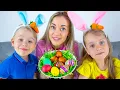 Coloring Easter Eggs with Gaby and Alex