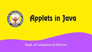 Unit-1 - Applets in Java by Ms SK A Asiya Begum Dept of Computers Science