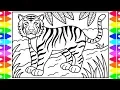 How to Draw a TIGER for Kids Tiger Drawing for Kids Tiger Coloring Pages for Kids