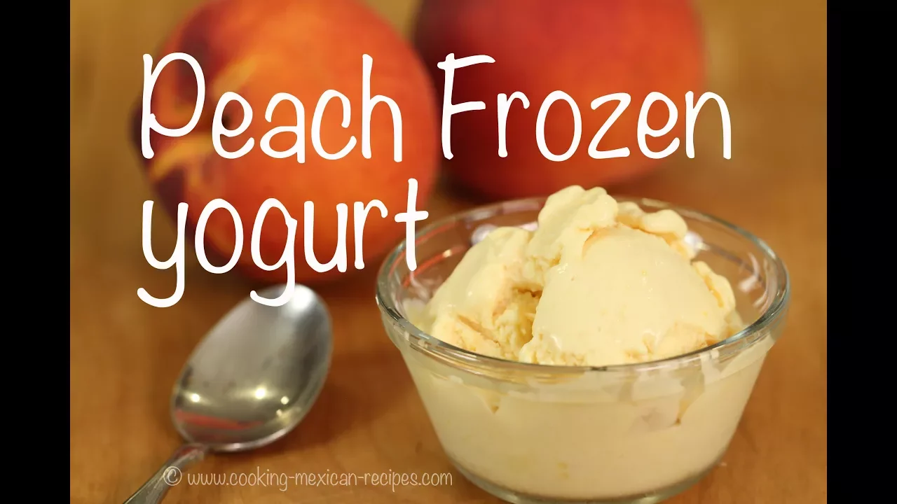 How To Make Creamy Frozen Yogurt   Peach  Frozen Yogurt   Rockin Robin Cooks