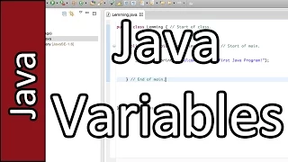 Variables - Java Programming Tutorial PC Mac 2015