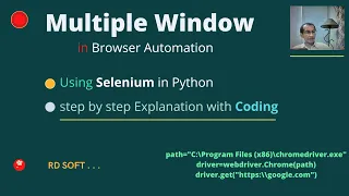 Multiwindow Project Browser Automation selenium python