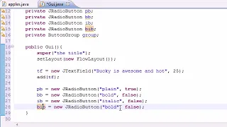 Java JRadioButton