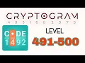 Cryptogram Letters and Numbers 491 492 493 494 495 496 497 498 499 500