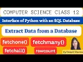 Display Data by using fetchone fetchmany fetchall and rowcount Interface Python with MySQL