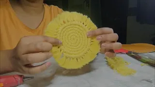 macrame art tea coaster how to make diy
