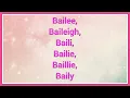Bailee Baileigh Baili Bailie Baillie Baily Name Origin Variations