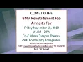 Information on the Drivers License Reinstatement Fee Amnesty Program