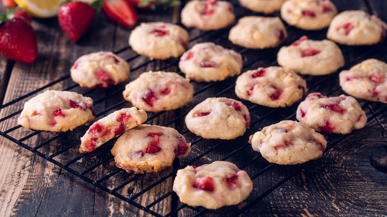 Easy and quick White Chocolate Strawberry Lemon Cookies