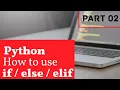 Python full course Part 02 How to use if else elif