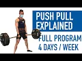 Push Pull Split Full 4 Day Hypertrophy Program Explained