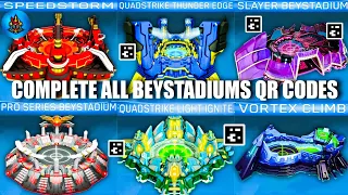 COMPLETE ALL BEYSTADIUM S QR CODES BEYBLADE BURST APP TOTAL BURST