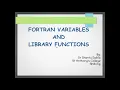 FortranVariablesAndLibraryFunctions
