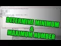 HOW TO Determine Minimum Maximum Number C Programming