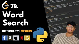 Word Search Leet code 79 Theory explained Python code July Leet code challenge