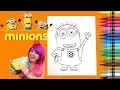 Coloring Minions Despicable Me Coloring Book Page Crayola Crayons KiMMi THE CLOWN