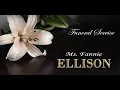 Fannie M Ellison funeral service