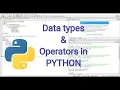 Data types and Operators in Python HINDI