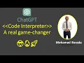 ChatGPT Code Interpreter - Real game-changer