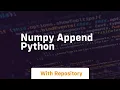numpy append python