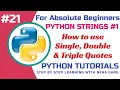 Introduction to Strings in Python Basics of String Data Type Class 11 12 CS