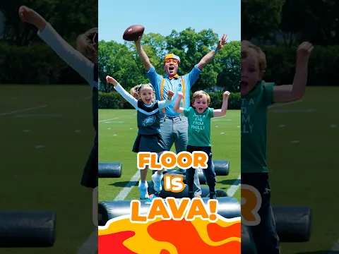 WATCH OUT Blippi! 🔥🏈 The Football Field is LAVA! #challenge