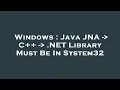 Windows Java JNA - C