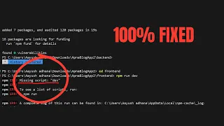 How to fix npm missing script start Npm err missing script dev Npm missing script start