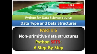 Python for Data Science course - Non-primitive Data Structures PYTHON SET