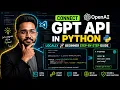 Connect OpenAI GPT API in Python Locally Beginner Step-by-Step Guide