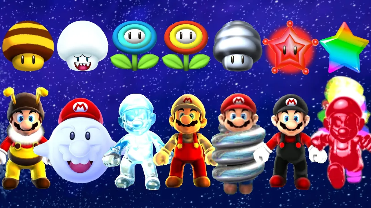 Super Mario Galaxy HD - All Power-Ups