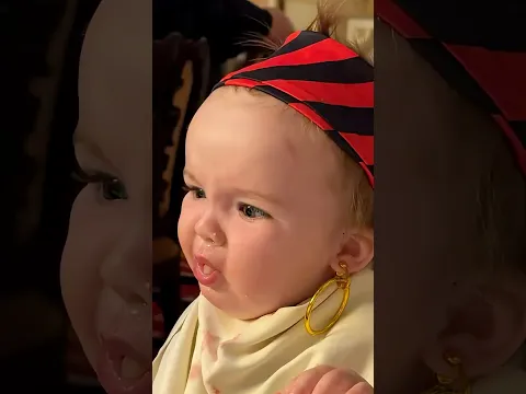 Pirate Baby Enzo trying strawberries!! do you think he likes it?