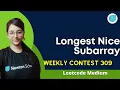 2401 Longest Nice Subarray Leetcode Contest Medium CPP Most Intuitive Sol