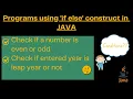 Master Java If-Else Statements with Simple Programs ICSE Class 9 10