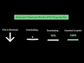Animated Download Button with Progress Bar in HTML CSS and Jquery