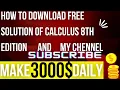 How to download free solution of Calculus 8th edition and calculus solution on your notebook tips