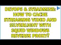 DevOps SysAdmins How to cache streaming and silverlight with squid windows reverse proxy