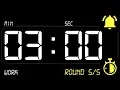 INTERVAL 3x2 Timer 3 Minutes WORK 2 Minutes REST BEEP - Countdown with Alarm