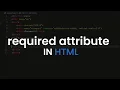 Required attribute in html form - Urdu Hindi