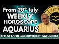 Aquarius Weekly Horoscope Powerful Relationships Transform Your Future From 20th July