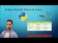 Python MySQL Where statement how to Select With a Filter table data in mysql using python Hindi