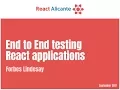 End to End testing React applications - FORBES LINDESAY