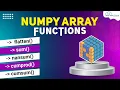 Numpy Tutorial Creating Numpy Arrays Using Numpy Function flatten sum nansum cumprod cumsum