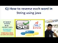 Q How to reverse each word in String using java