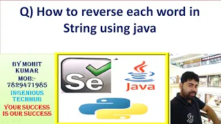 Q How to reverse each word in String using java