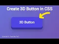 3D Button Active Effect CSS 3D Button Press Animation