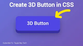 3D Button Active Effect CSS 3D Button Press Animation