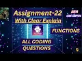 Assignment 22 coding Questions CCBP NxtWave CCBP 4 0 YouTube